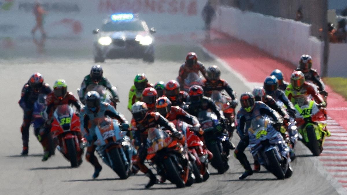 Los pilotos en el GP de Indonesia