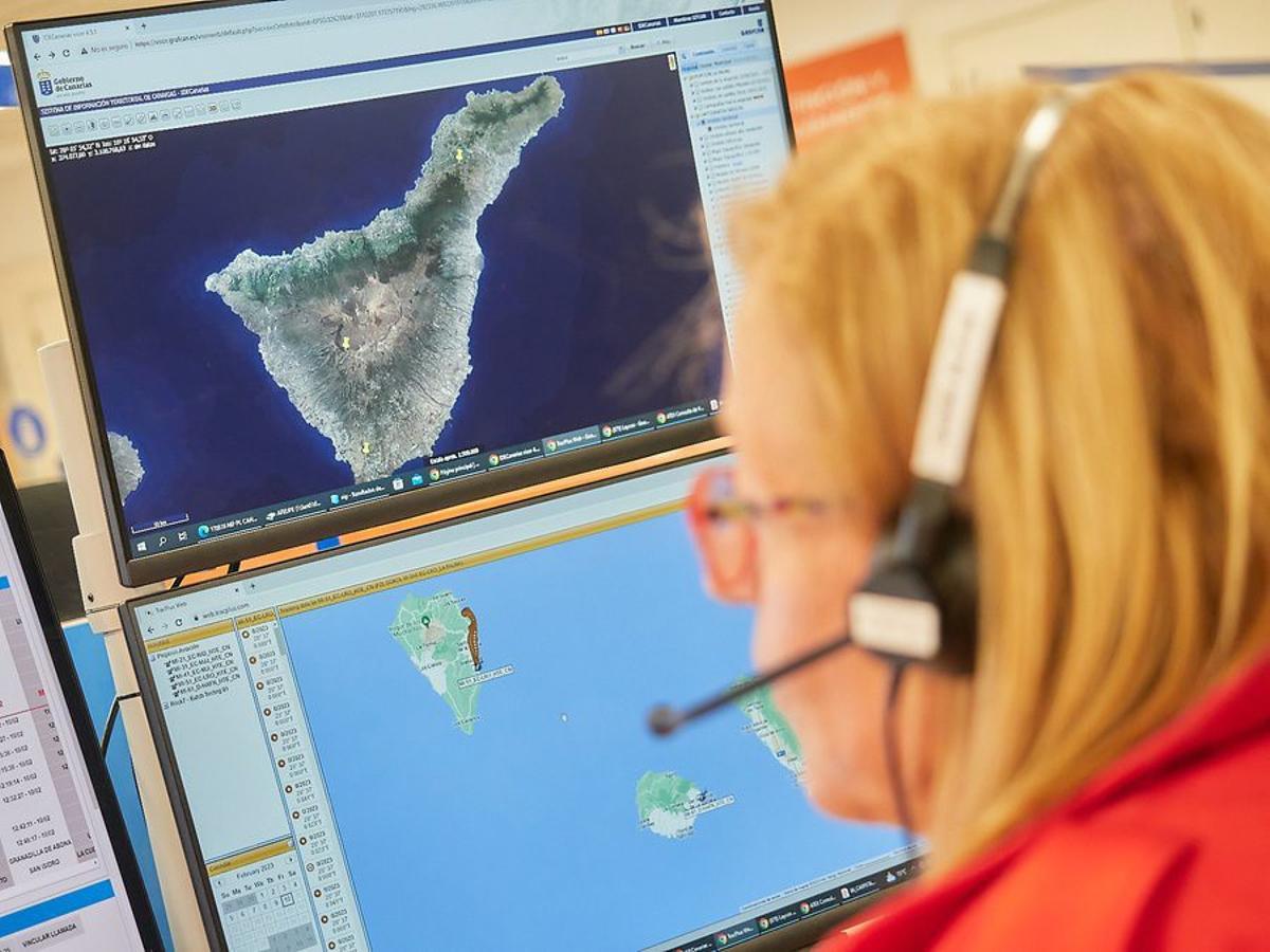 Sala operativa del Centro Coordinador de Emergencias y Seguridad (Cecoes) 1-1-2