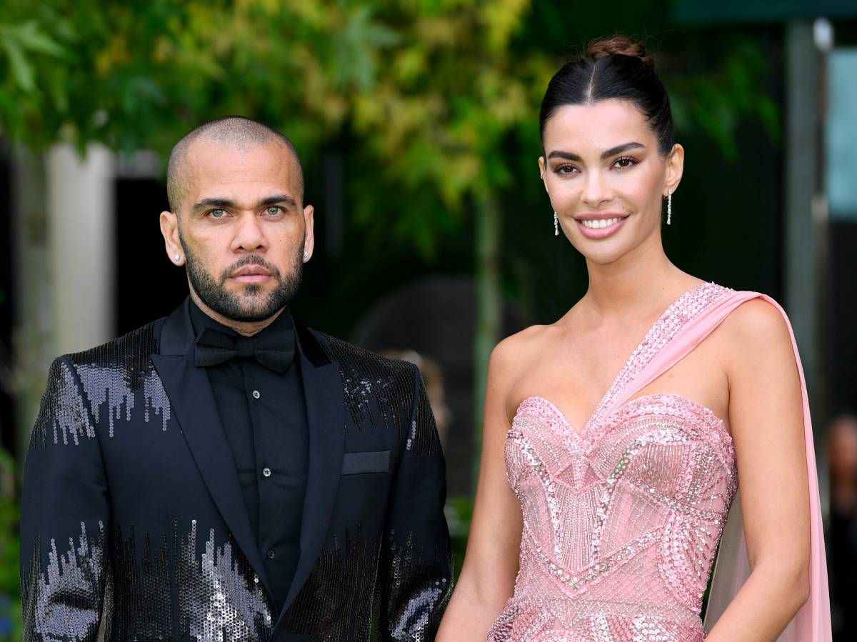 Dani Alves y Joana Sanz en unos premios en Londres en 2021