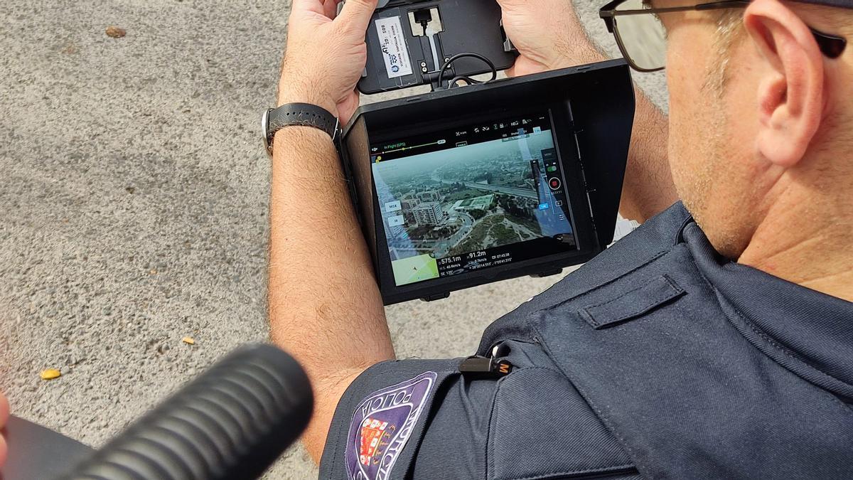 Los drones de Policía Local de Murcia pueden alcanzar los 6.000 metros de altura