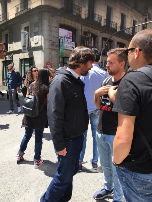 Un momento de la protesta en Madrid.