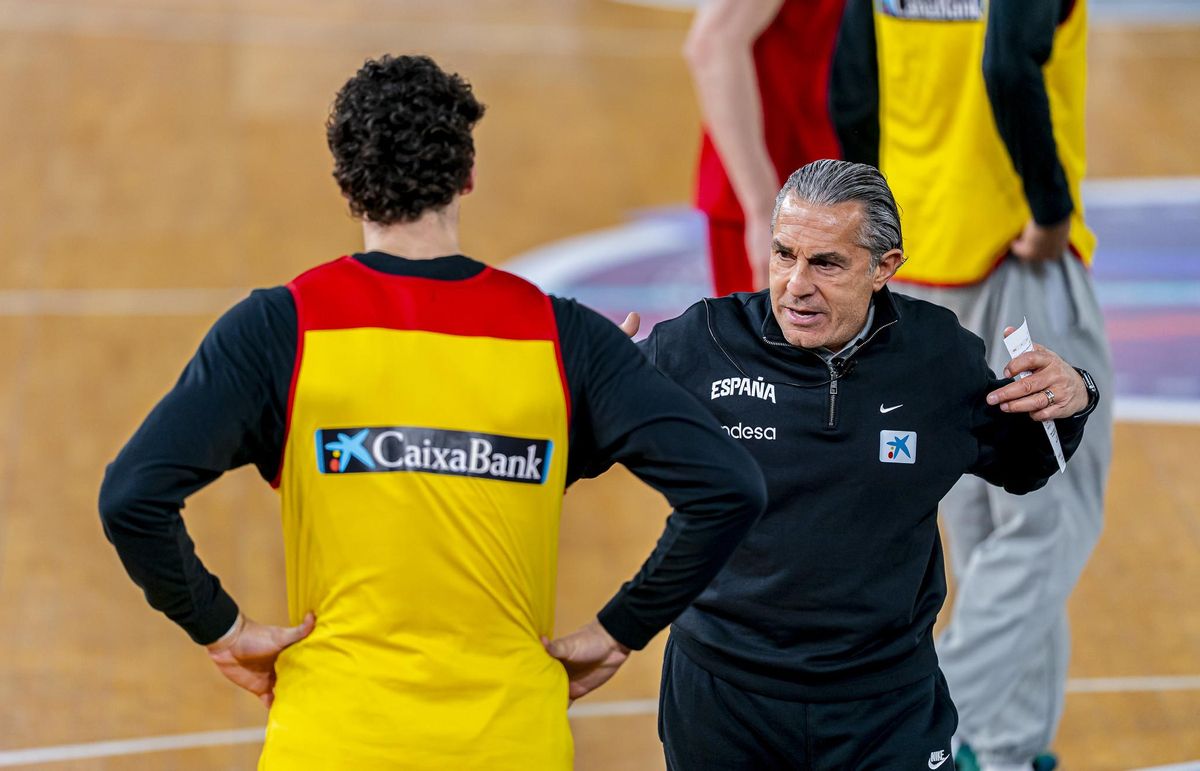 Entrenamiento de la selección española