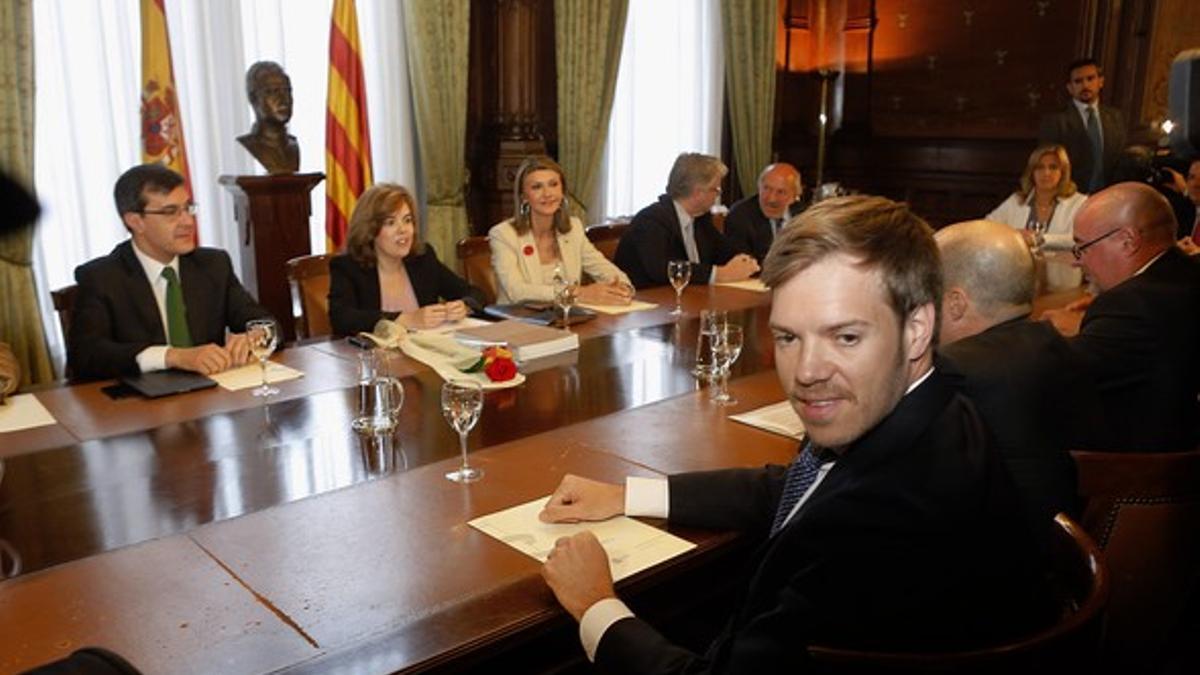 Encuentro de Soraya Sáenz de Santamaría con representantes del sector editorial