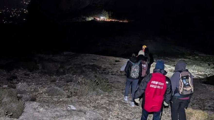 Un momento del operativo de rescate.