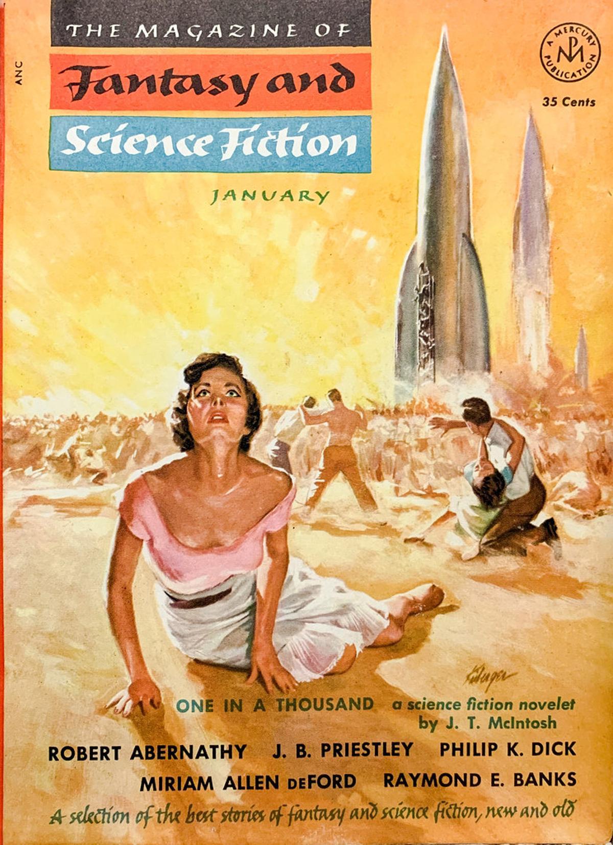 Portada de un número de 'The Magazine of Fantasy and Sience Fiction' de 1954.