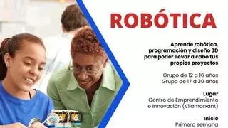 Vilamarxant lanza formaciones para aprender robótica, programación y diseño 3D