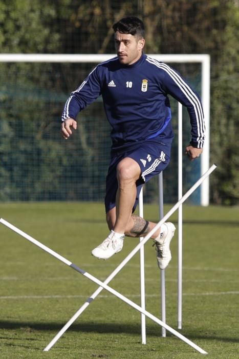 Entrenamiento del Oviedo en El Requexón