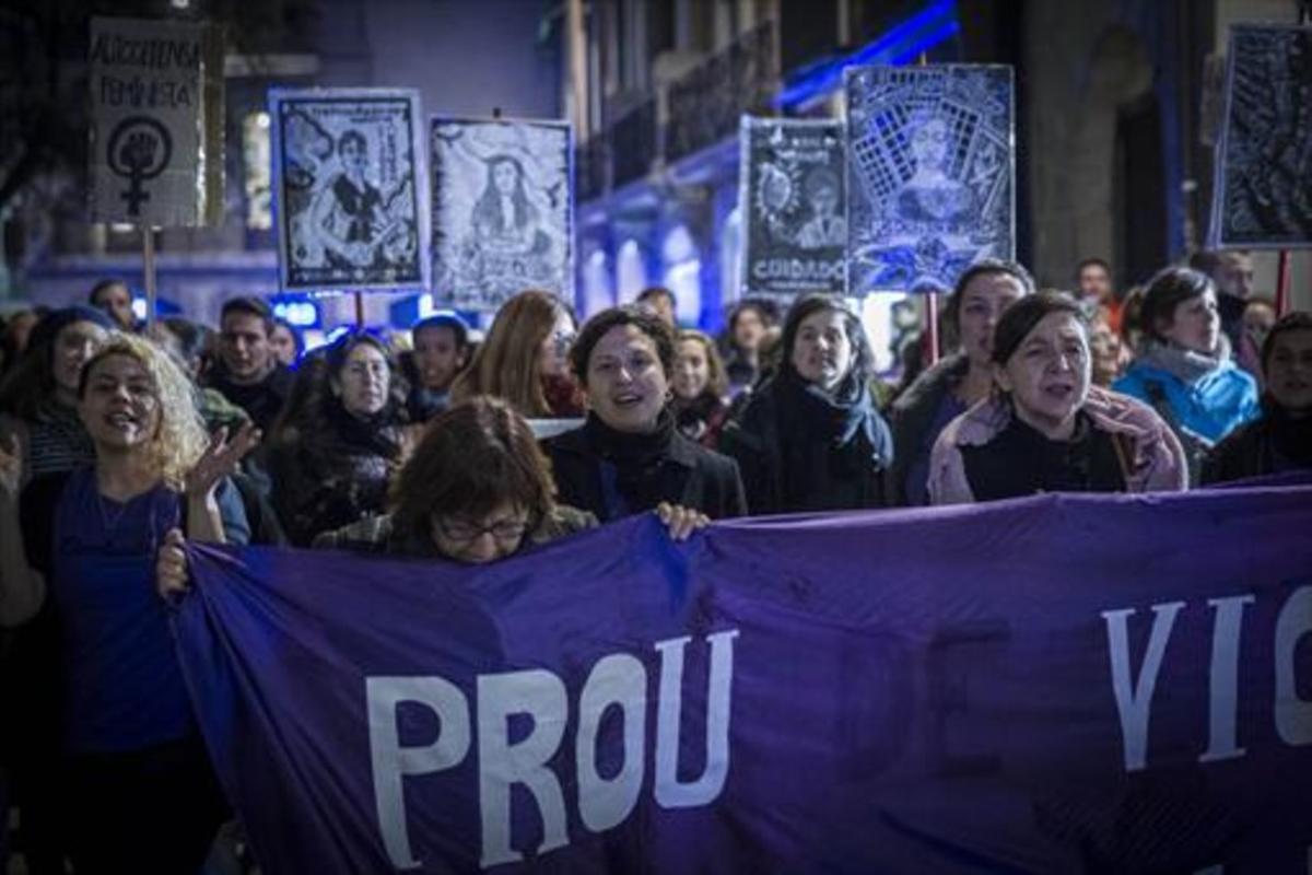 Manifestación contra la violencia de género.