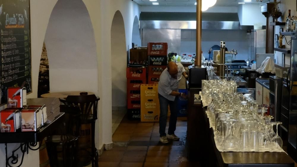 Ambiente en el Centro de Málaga y preparativos.