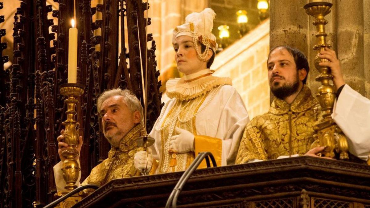 Un moment del ritual-concert a la Catedral de Barcelona