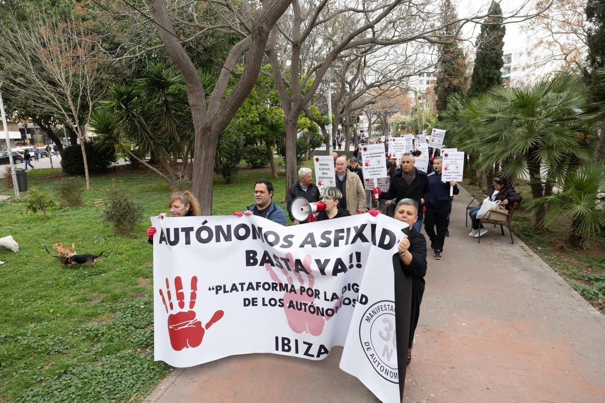 Movilización de trabajadores autónomos en Ibiza