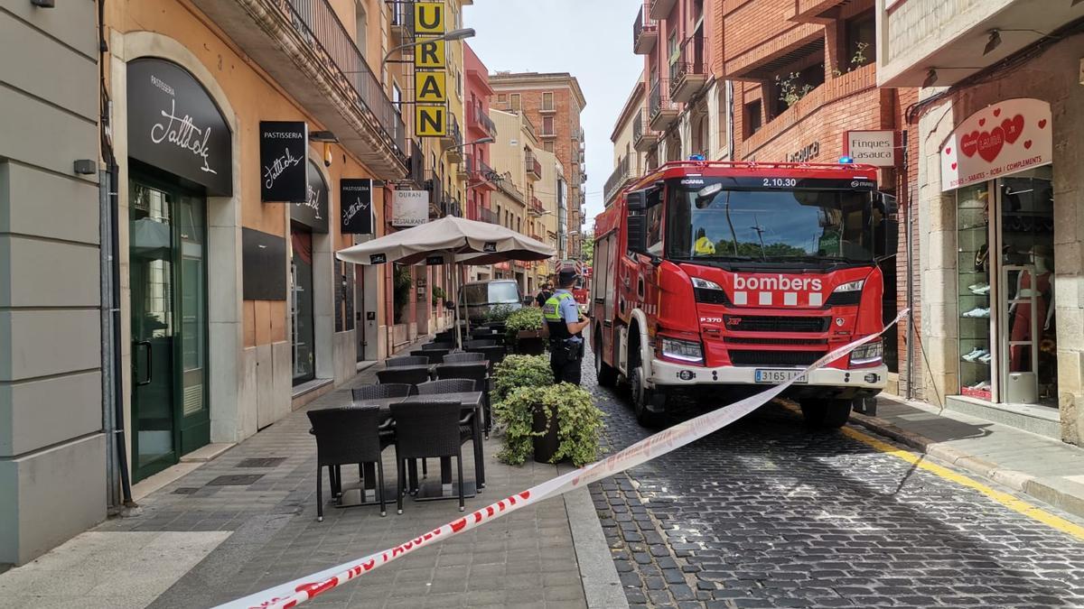 Ensurt a l'Hotel Duran de Figueres per un petit incendi