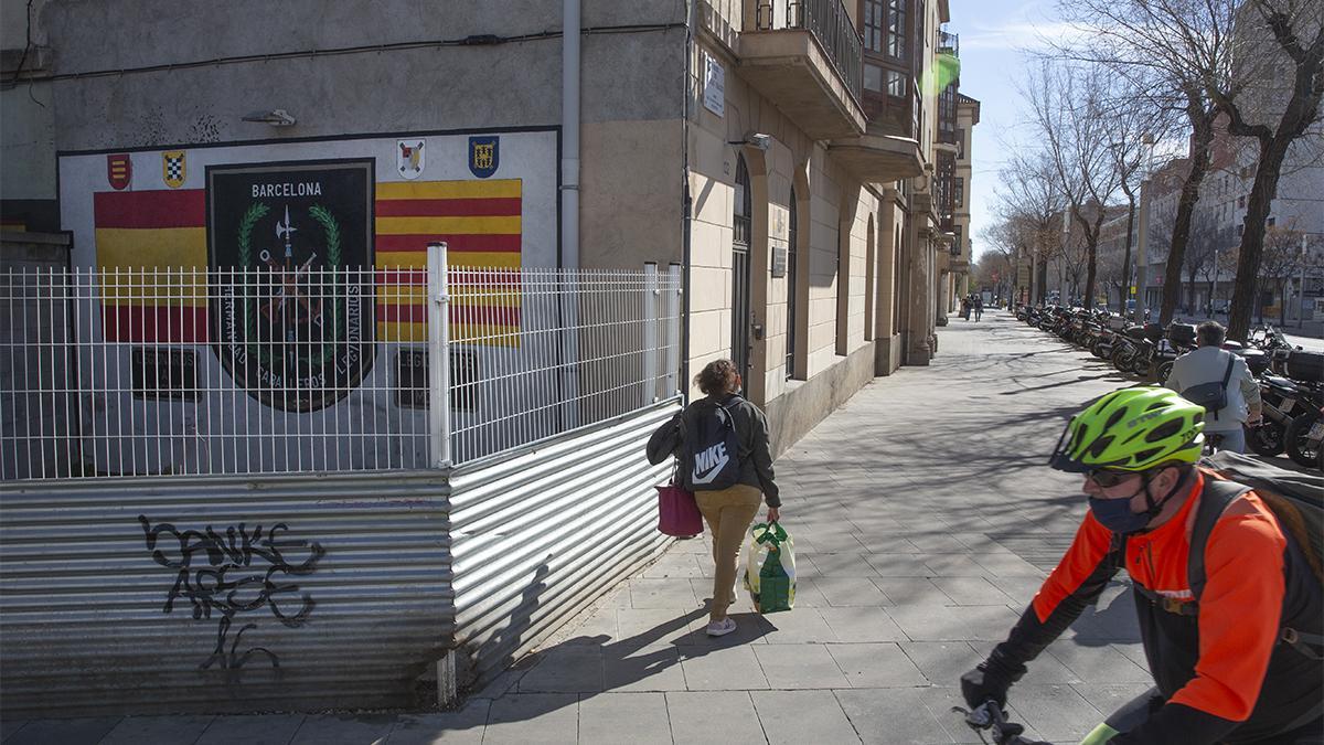 BARCELONA 17/02/2022 Barcelona Lio para expulsar a los legionarios de Sant Andreu