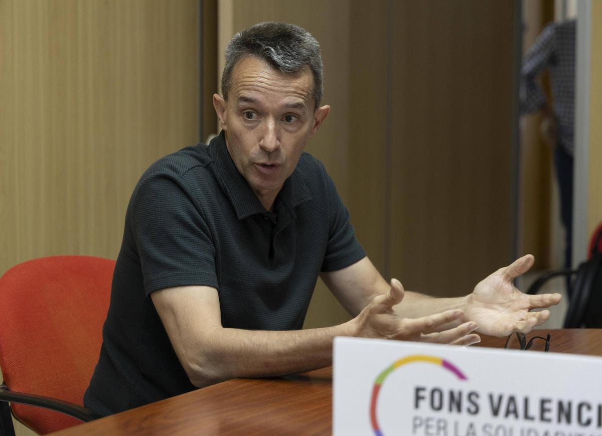 Óscar Tena, presidente de la Mancomunitat Els Ports, en el desayuno informativo.