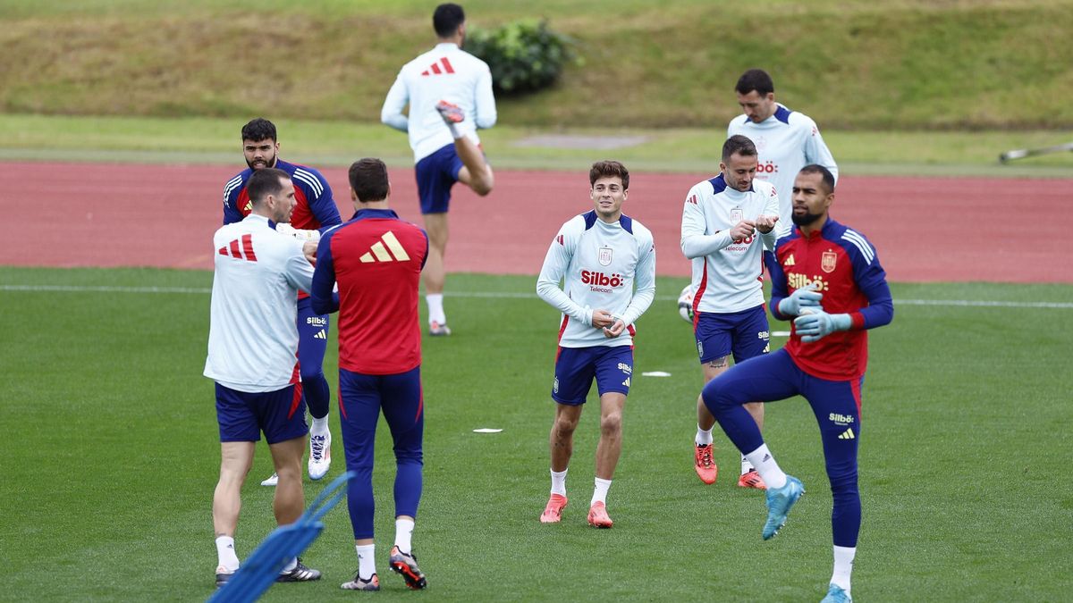 Entrenamiento de la selección española en Las Rozas