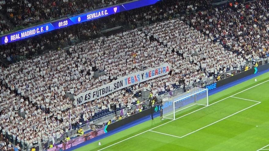 El Bernabéu explota: "No es fútbol, son Tebas y Negreira"