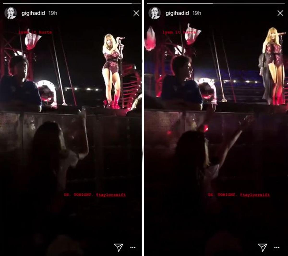 Gigi Hadid, en el concierto de Taylor Swift