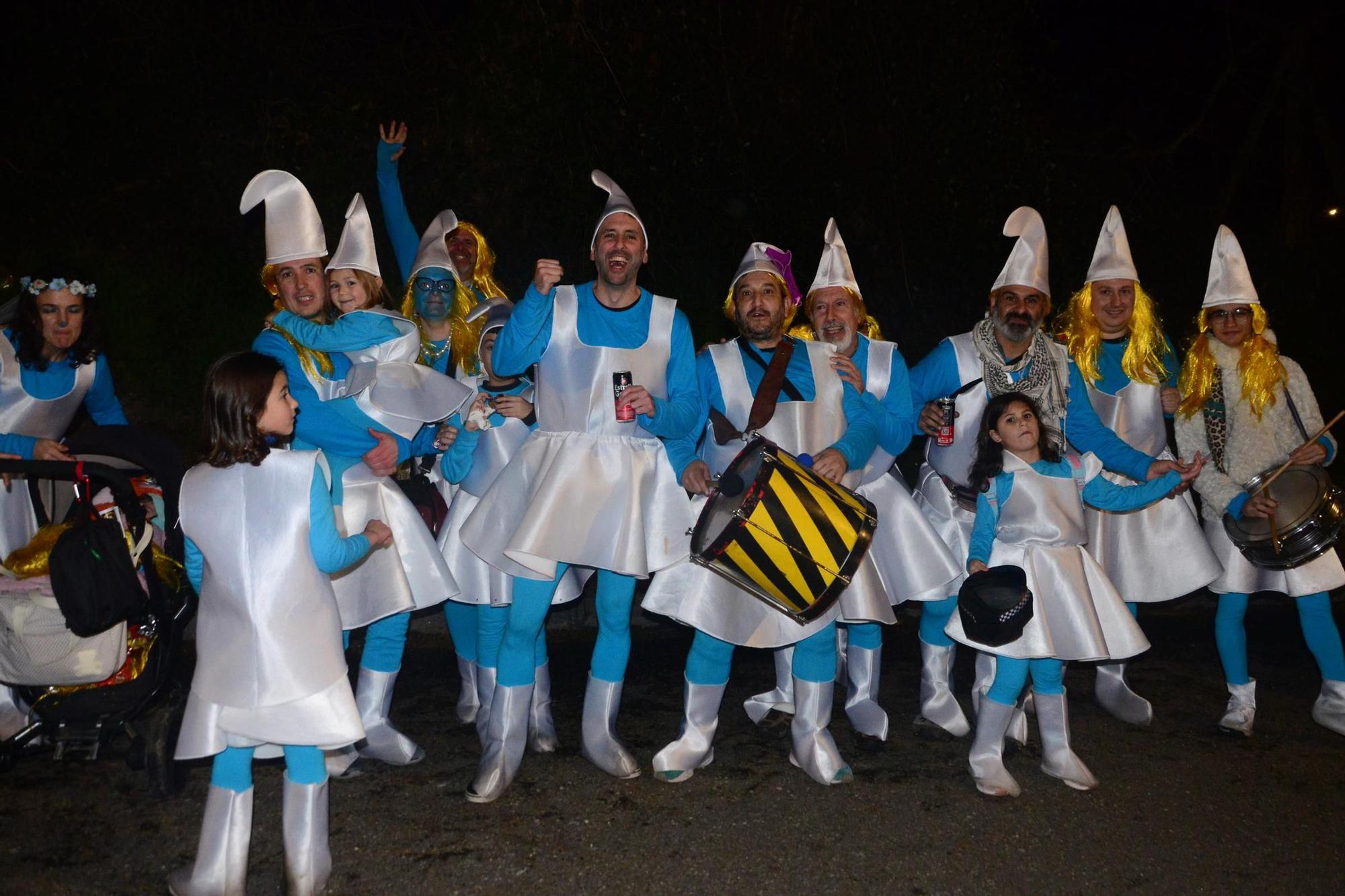 El Enterro da Sardiña nocturno en Moaña