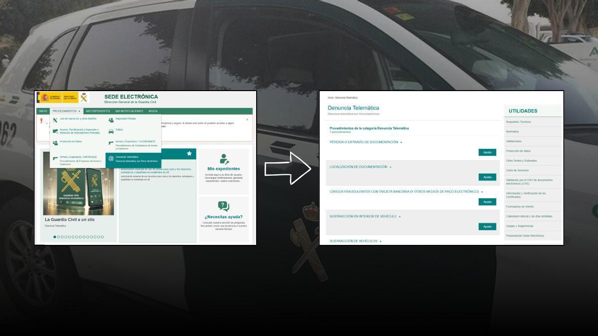 Ya puedes hacer una denuncia online desde la web de la Guardia Civil