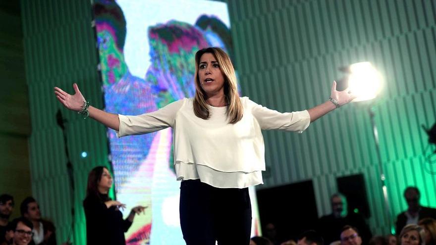 La candidata del PSOE, Susana Díaz, tiene un acto de campaña hoy en Sevilla.