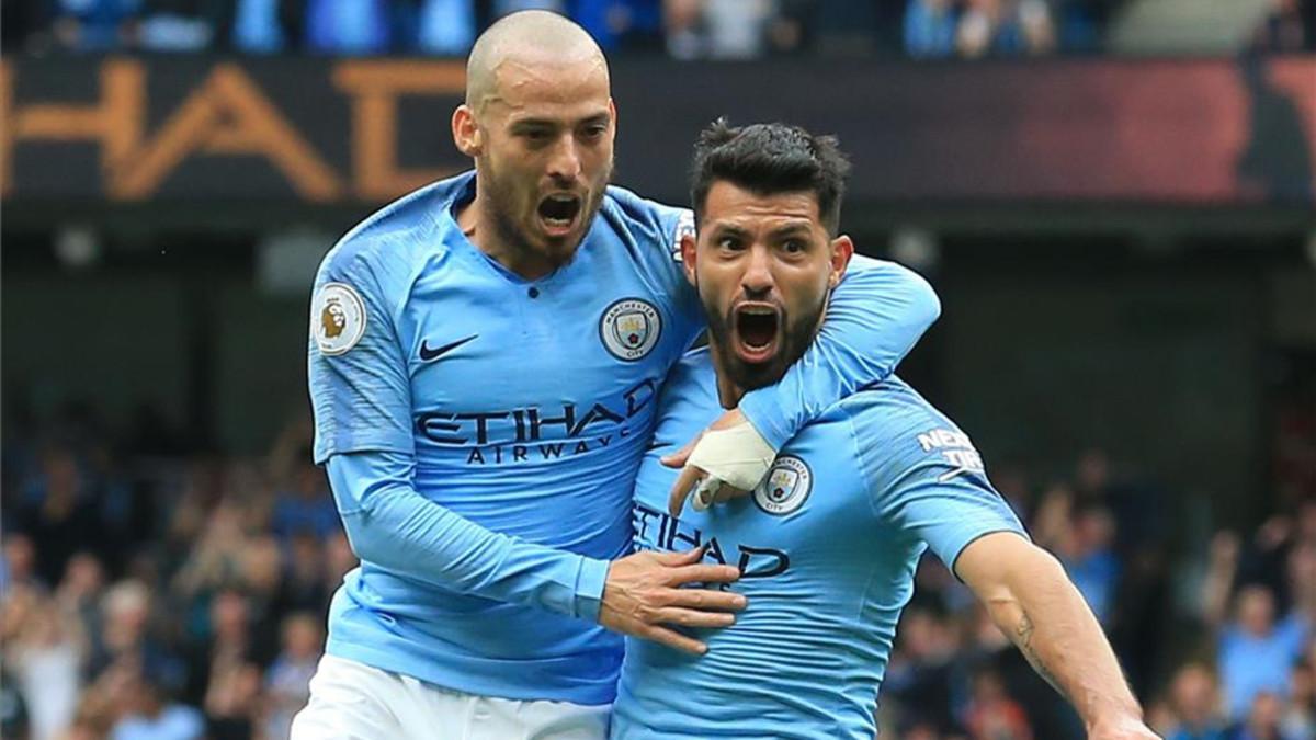 Silva y Agüero, dos de los protagonistas del partido