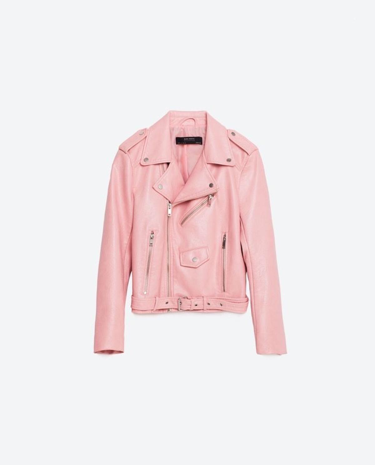 Biker de colores, en rosa de Zara.