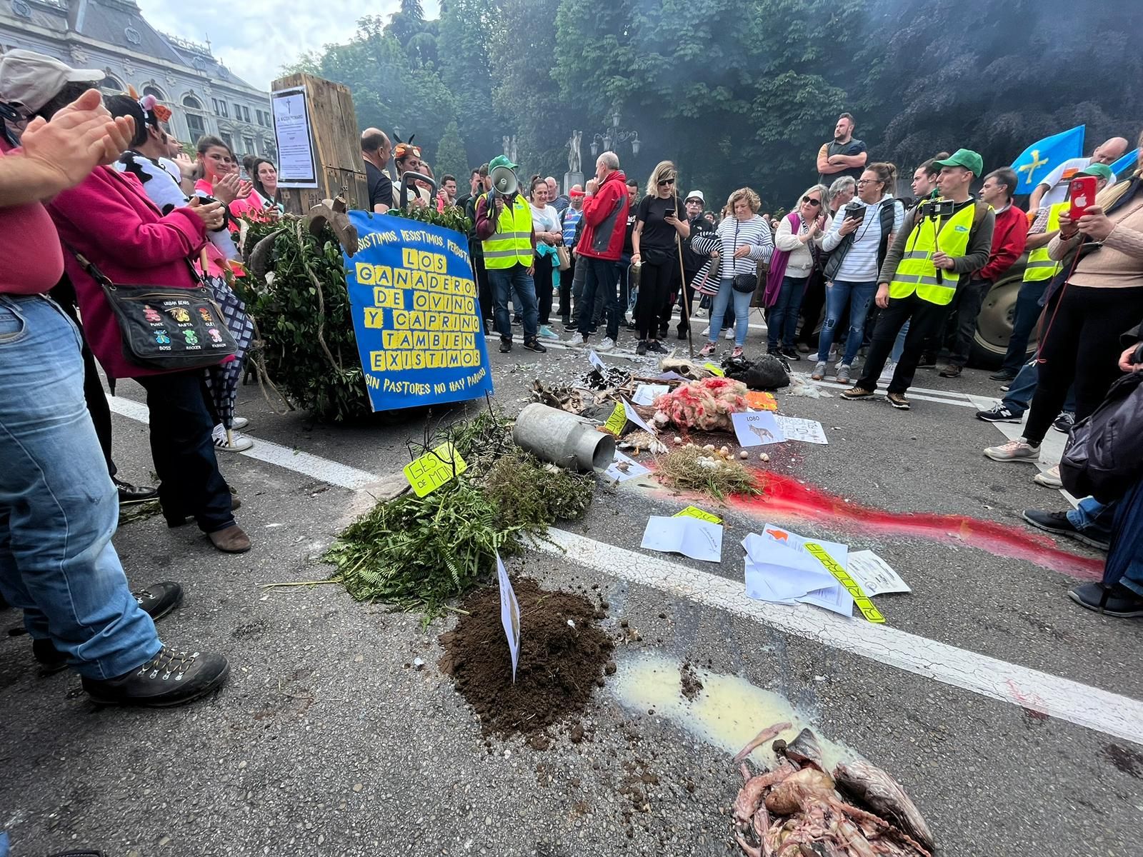 EN IMÁGENES: Así fue la tractorada de protesta del campo asturiano en Oviedo