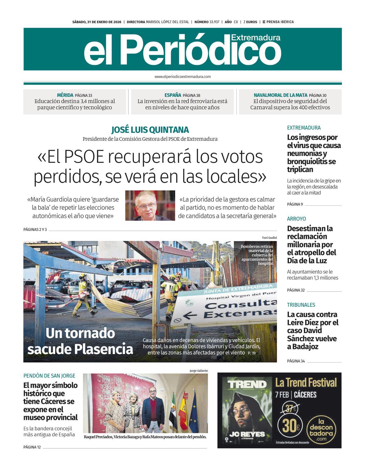 Consulta la portada correspondiente al día 31 de enero de 2026