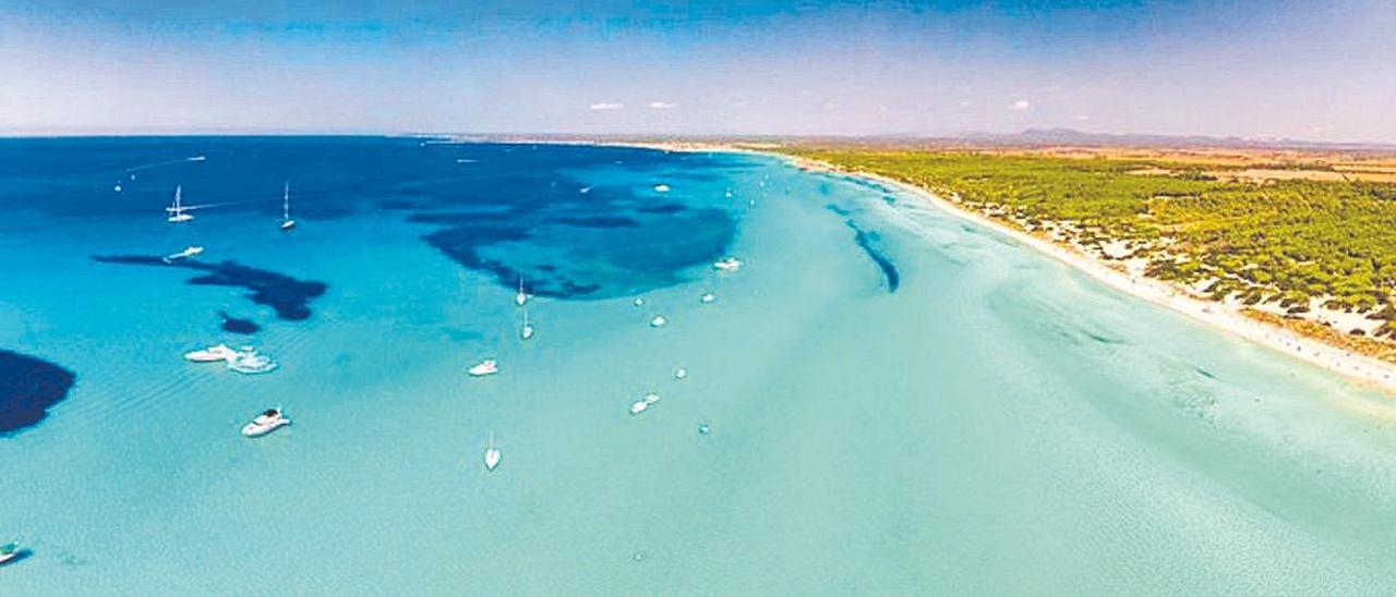 Un idílico Es Trenc, con el agua cristalina de color verdoso y sin masificar