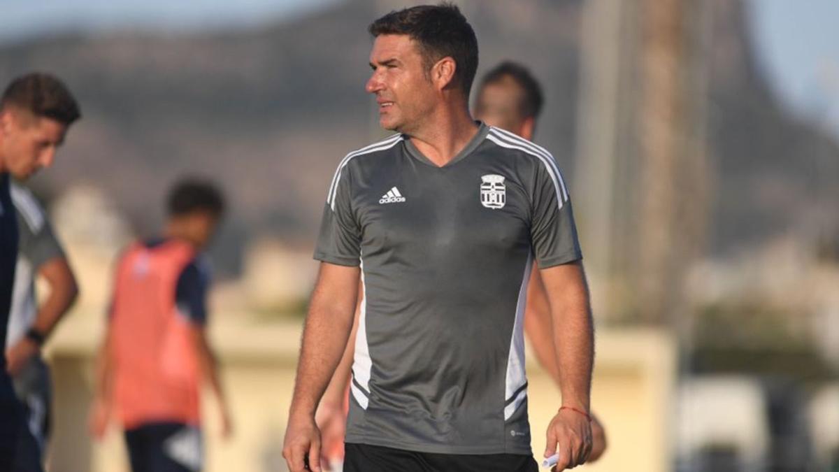 Luis Carrión, durante un entrenamiento de pretemporada.