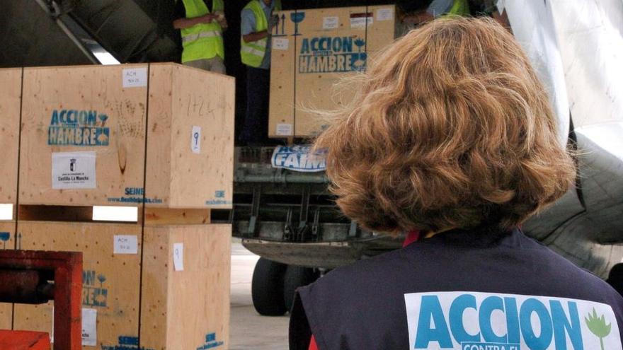 Un cargamento de comida de &quot;Acción contra el Hambre&quot;.