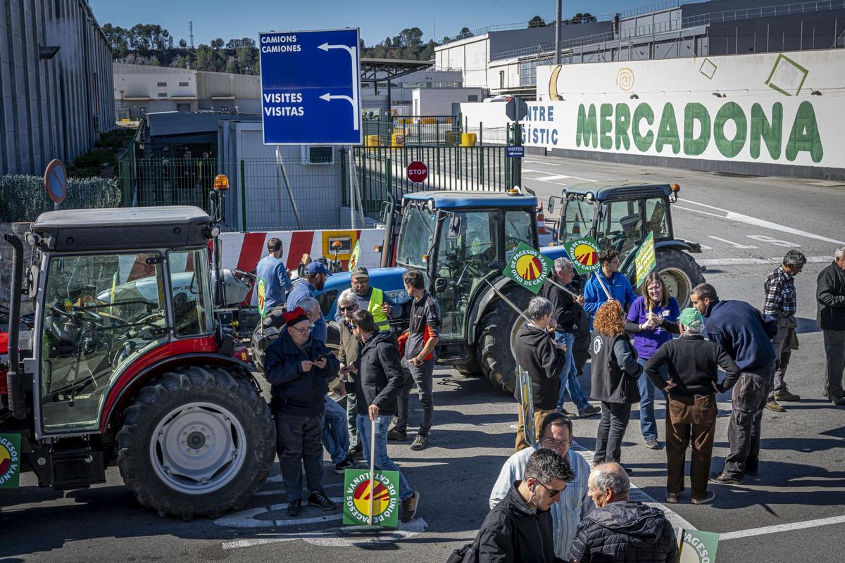 Movilización de agricultores en Sant Sadurní dAnoia