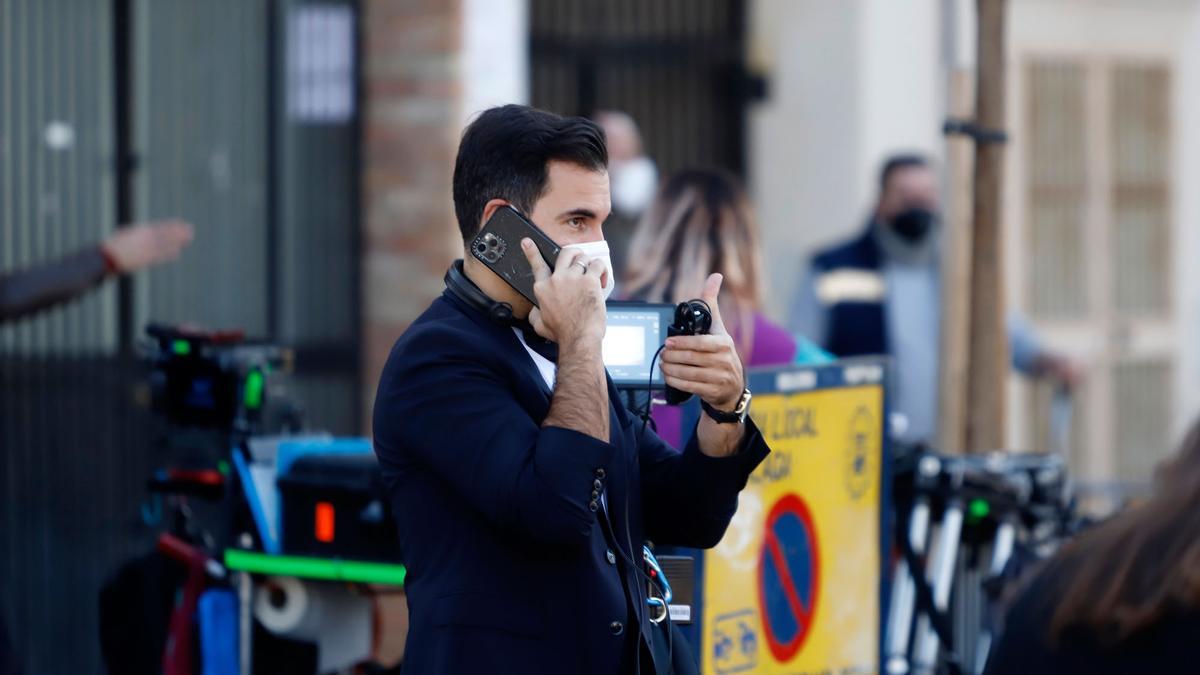 Rodaje de la serie 'La chica de nieve' de Netflix en Málaga.