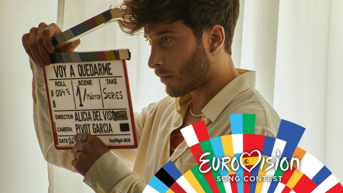 Blas Cantó en el making-off del videoclip de 'Voy a quedarme', la canción con la que representará a España en Eurovisión 2021