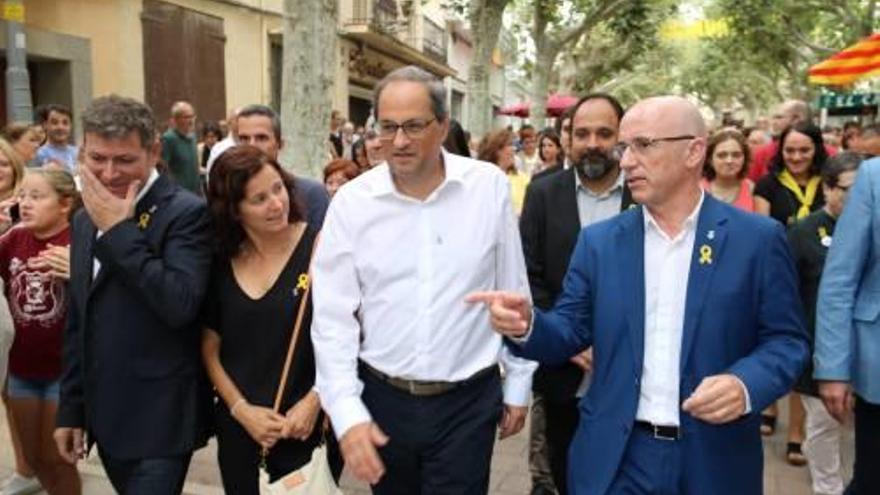 Quim Torra va visitar ahir Arenys de Munt.