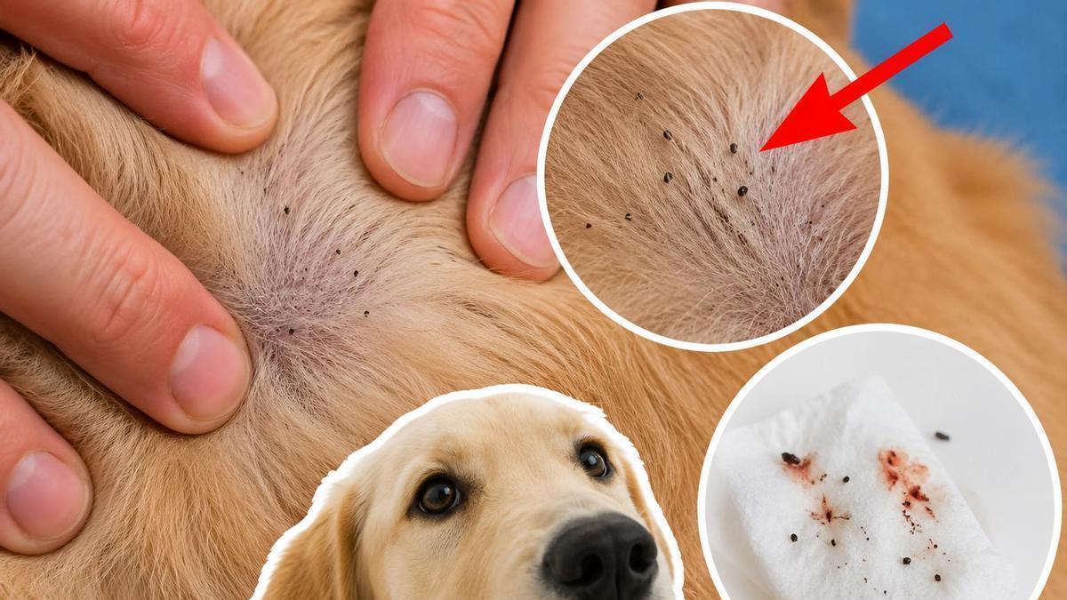El sencillo truco para saber si tu perro tiene pulgas cuando solo ves puntos negros