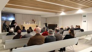 Una ceremonia en el tanatorio de Sancho de Ávila, en Barcelona.