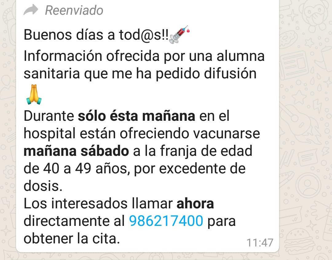 El mensaje falso que está corriendo por los grupos de WhatsApp