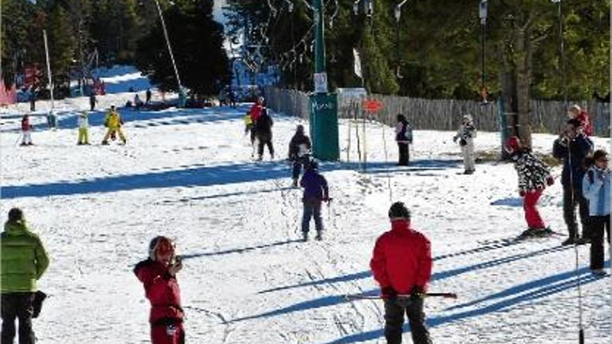 Esquiadors a Masella durant aquests dies festius.