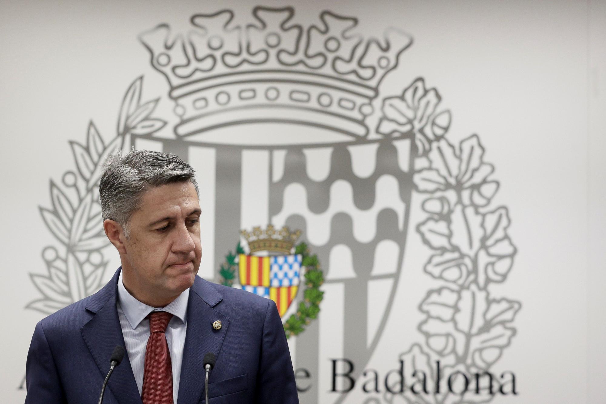 Xavier García Albiol, durante última etapa como alcalde de Badalona