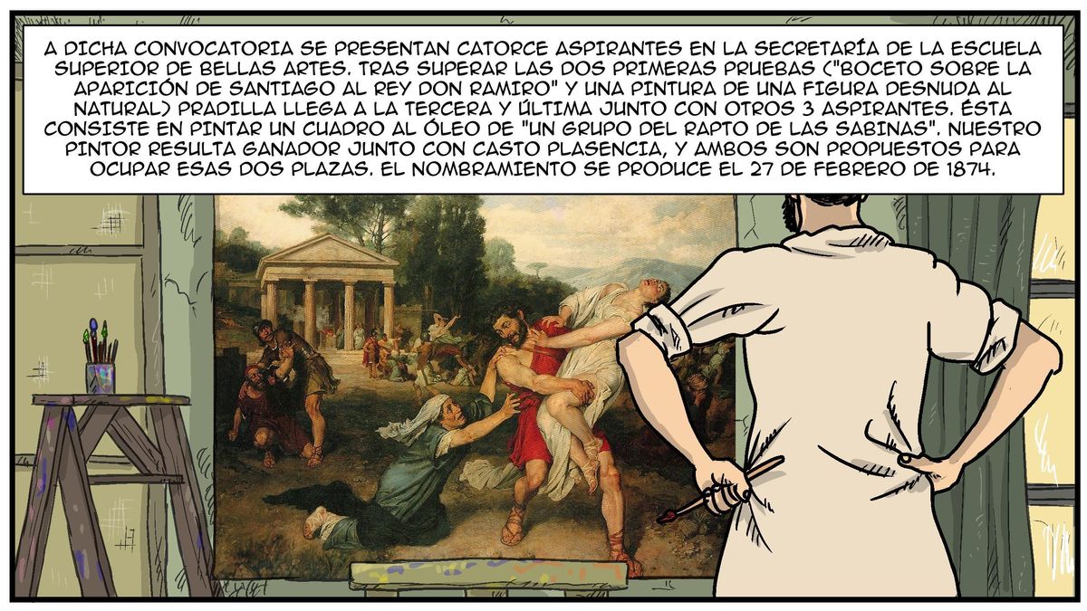 Una de las viñetas del cómic que está elaborando Chesus Calvo.