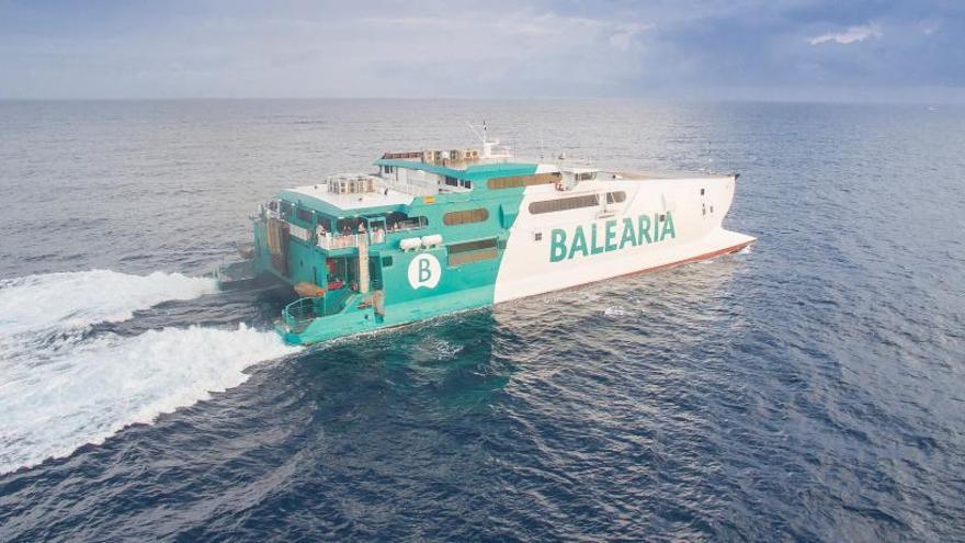 Modelo de buque de alta velocidad que utiliza Baleària en las Bahamas.
