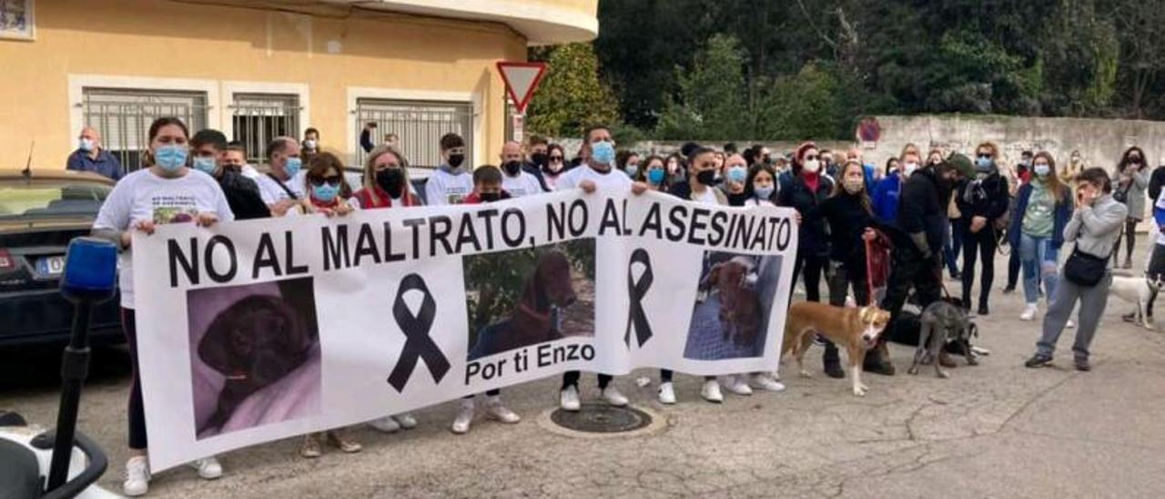 Participantes en la manifestación celebrada en la Barraca por la muerte de Enzo. | LEVANTE-EMV