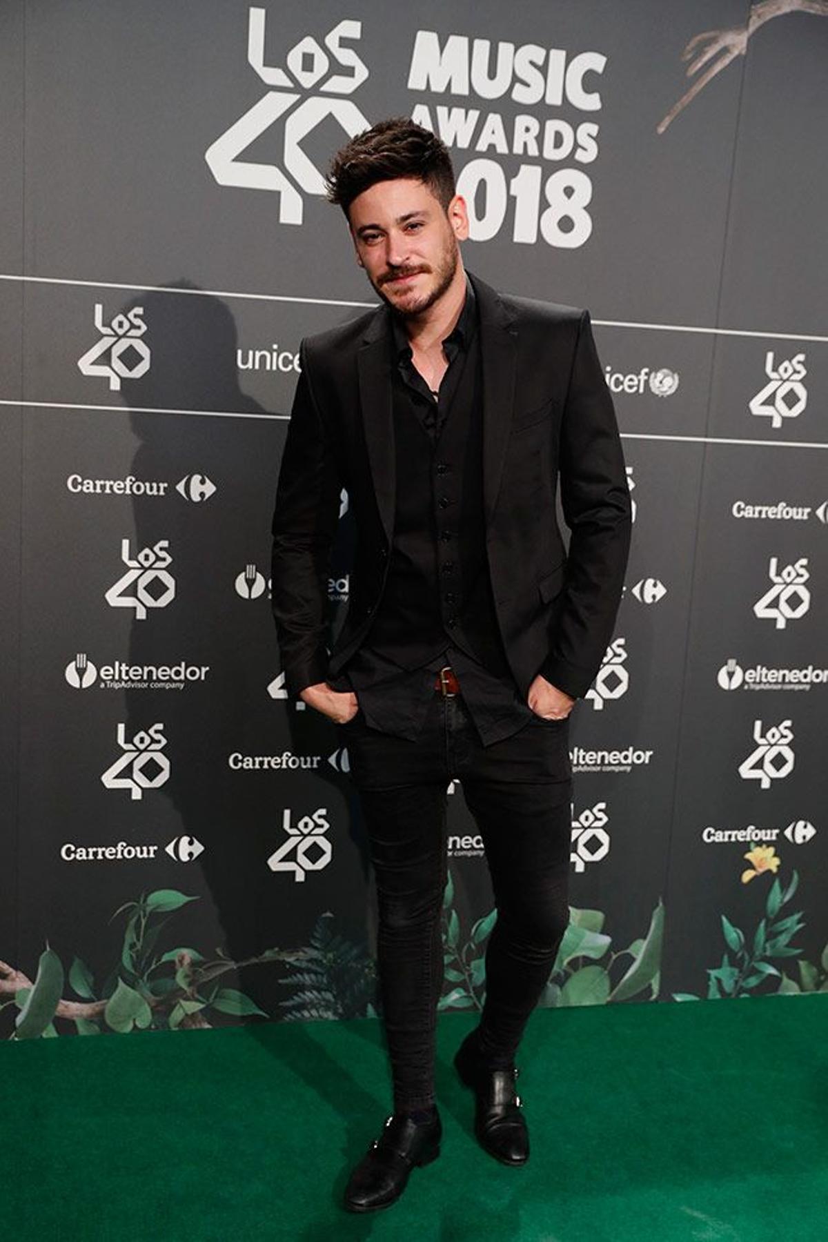 Luis Cepeda en la cena de nominados de Los40 Music Awards 2018