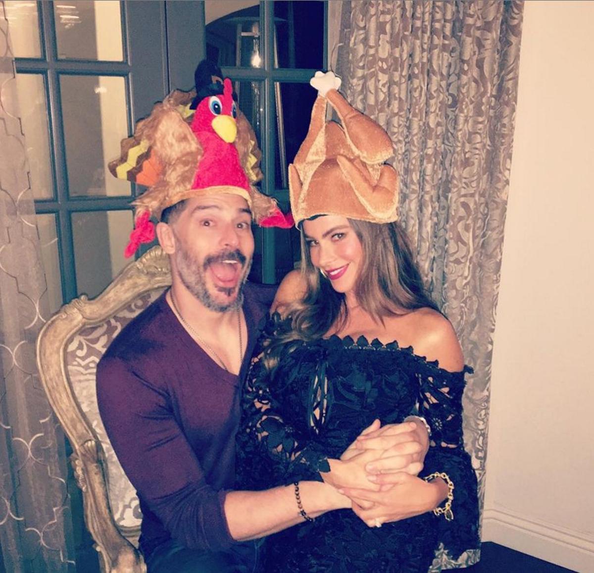 Sofía Vergara y Joe Manganiello durante Thanksgiving