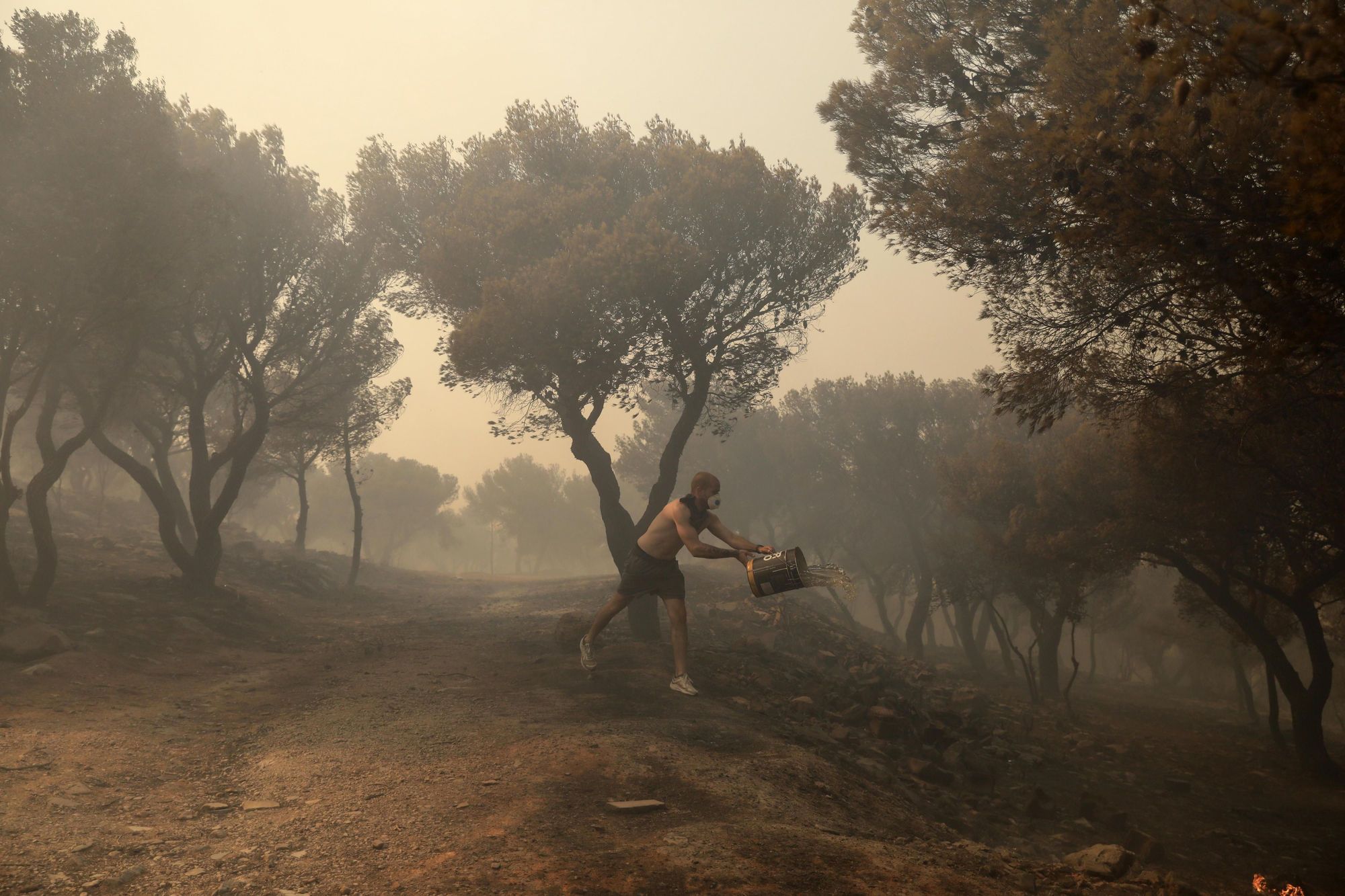 Wildfire spreads in Greece's Attica region