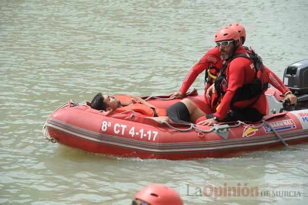 Simulacro en el río Segura