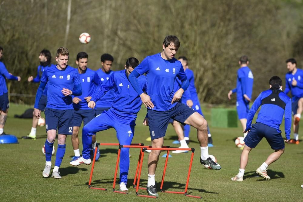 Entrenamiento del Oviedo en El Requexón