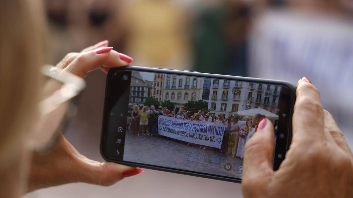 Concentración en contra de la violencia de género en Málaga