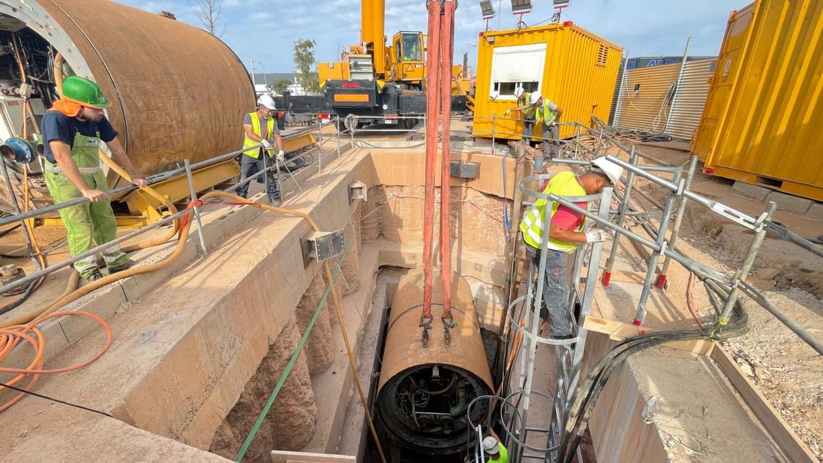 Obras del nuevo colector de aguas para Palma.